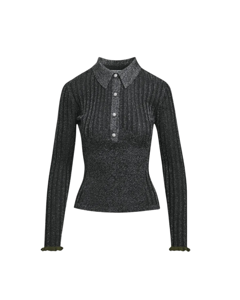 Polo Karan gris foncé métallisé – Essentiel Antwerp