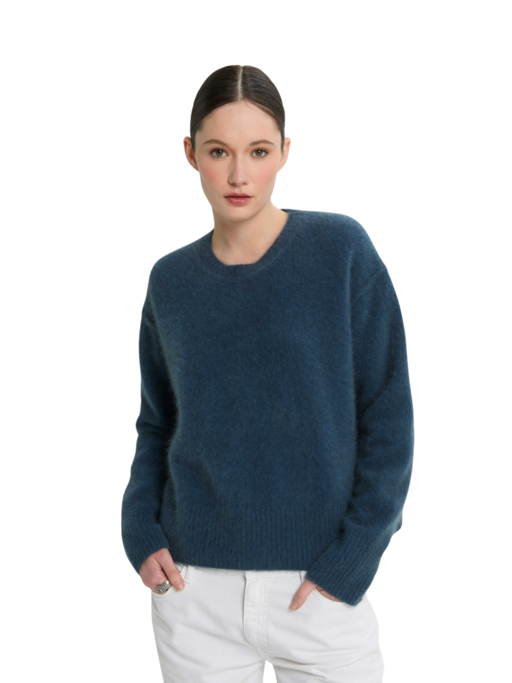 Pull Paloma pétrole en laine – Bella Jones