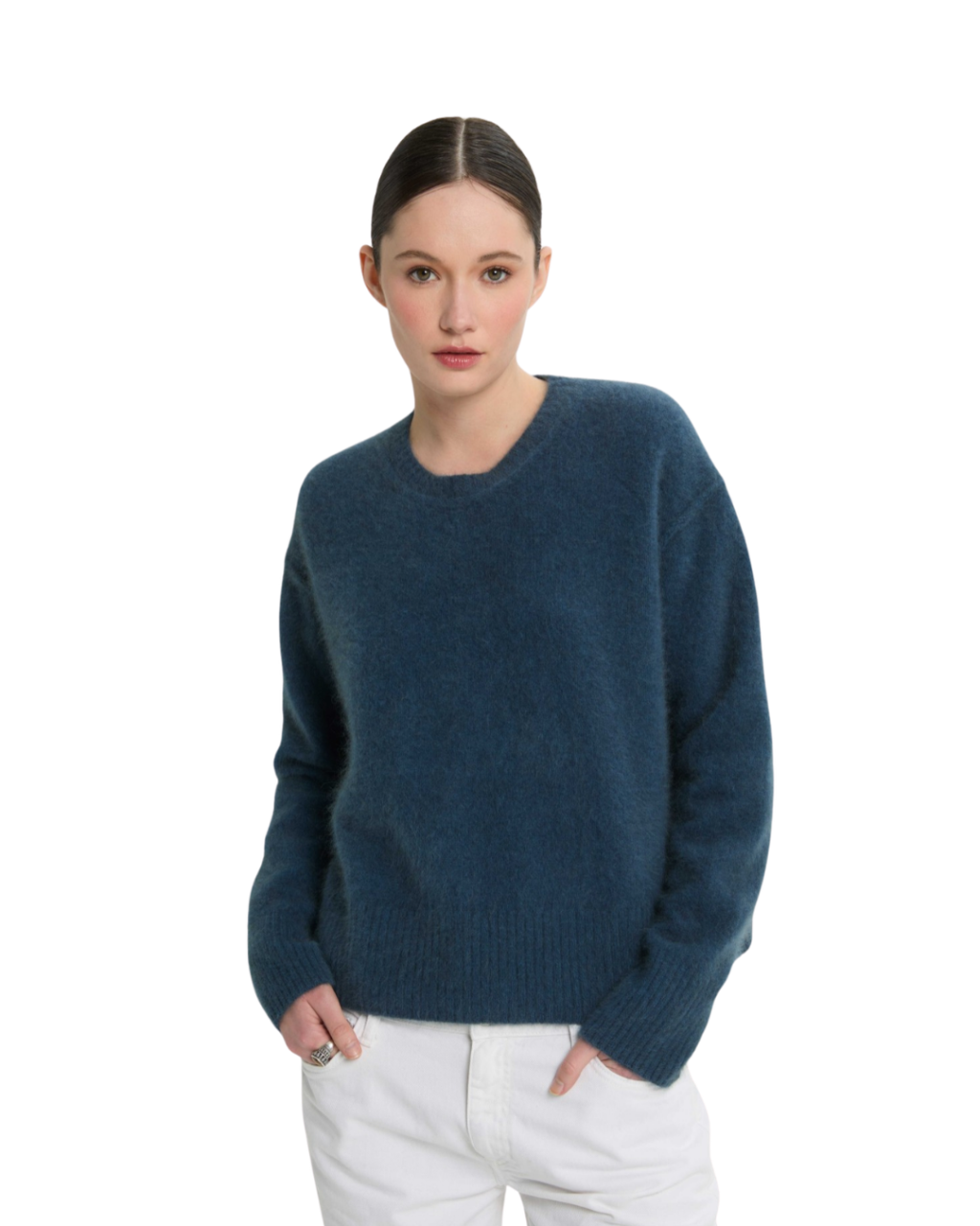 Pull Paloma pétrole en laine – Bella Jones