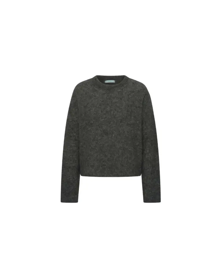 Pull Vasile marron mousse en alpaga et mohair – By-Bar