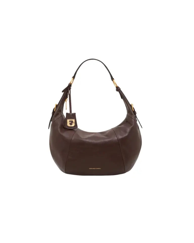 Sac Luna marron en cuir froissé – Gérard Darel