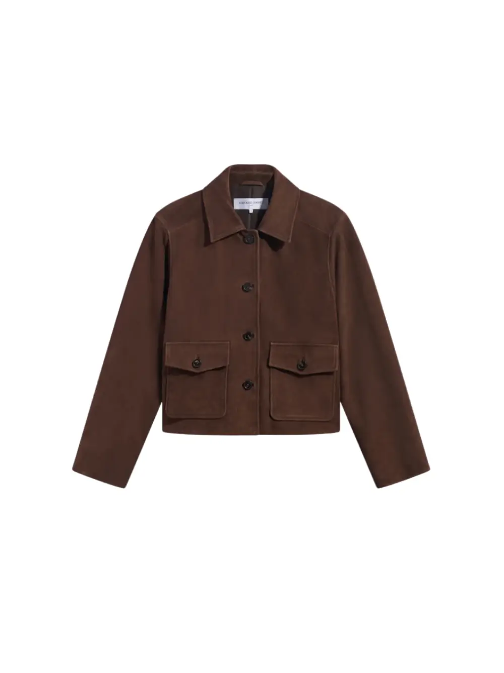 Veste Pola en cuir velours cinnamon – Gérard Darel