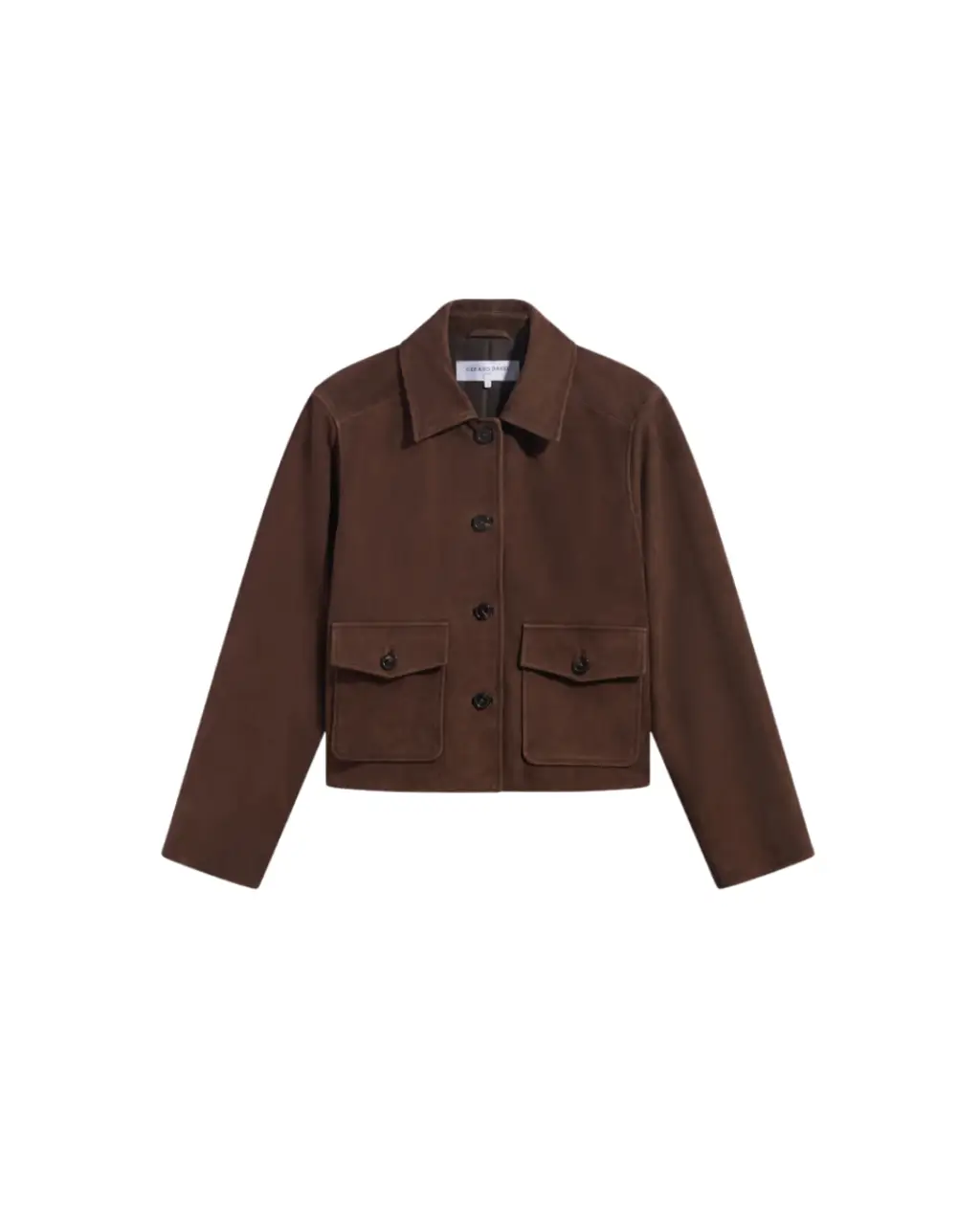 Veste Pola en cuir velours cinnamon – Gérard Darel