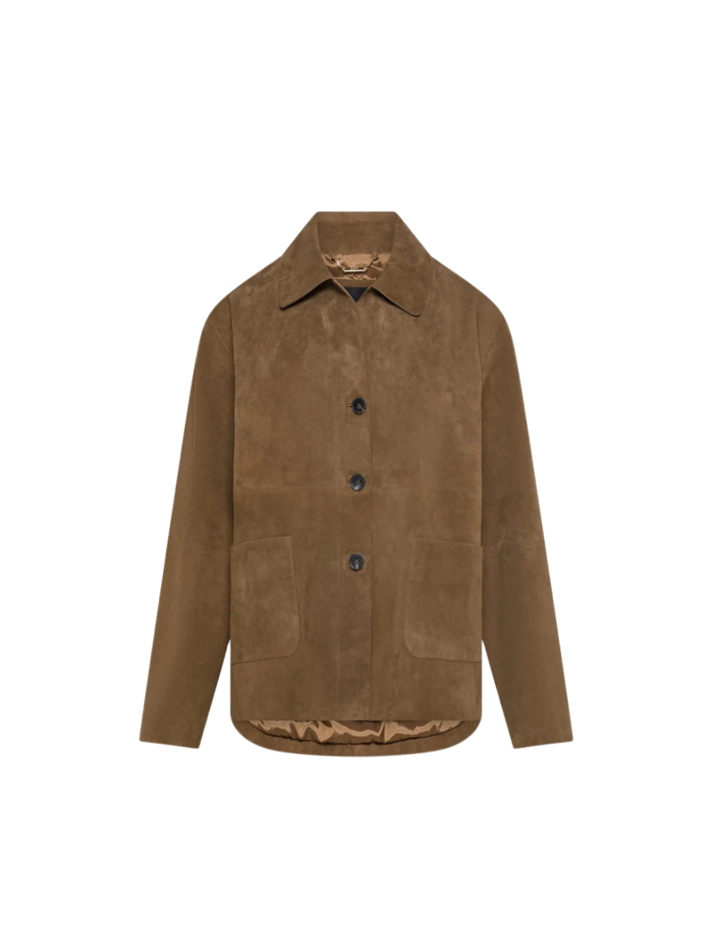 Veste chemise marron en cuir velours – Seventy Venezia