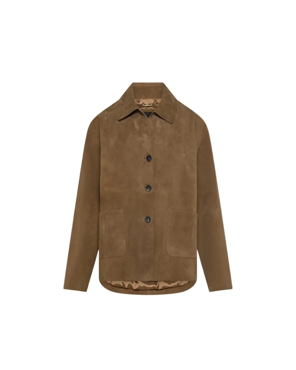 Veste chemise marron en cuir velours – Seventy Venezia