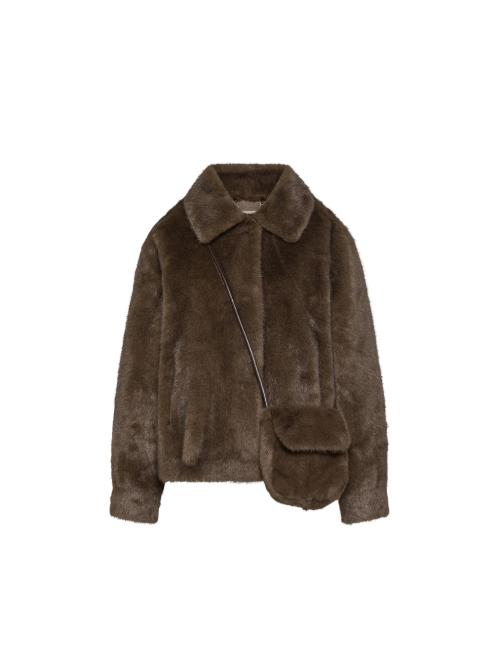 Veste courte en fausse fourrure marron – Seventy Venezia
