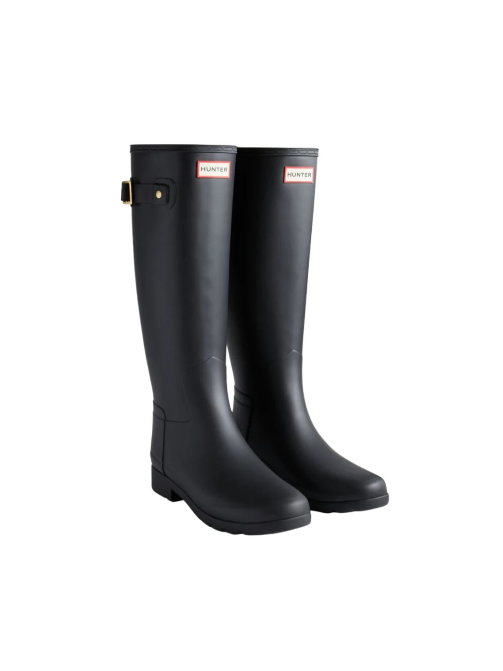 Bottes hautes Refined Gold Trim noires – Hunter