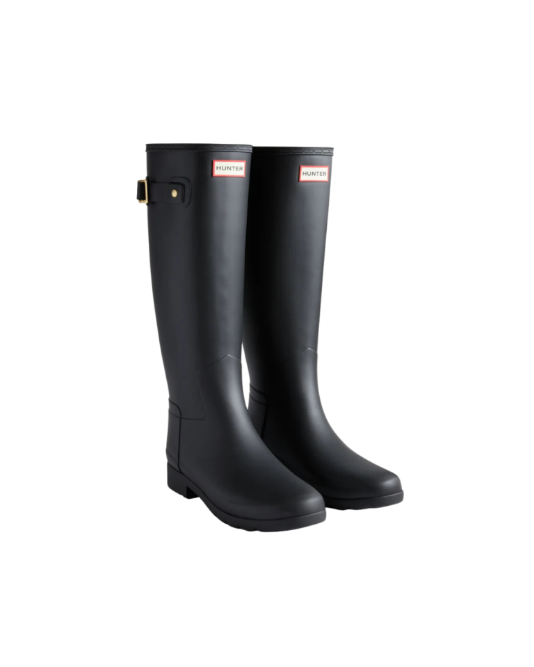 Bottes hautes Refined Gold Trim noires – Hunter