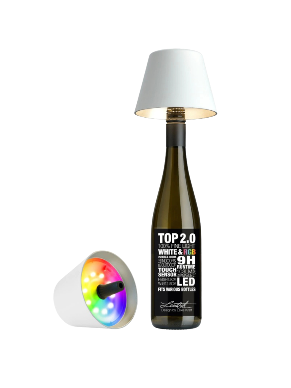 Lampe bouteille TOP 2.0 blanche – Sompex