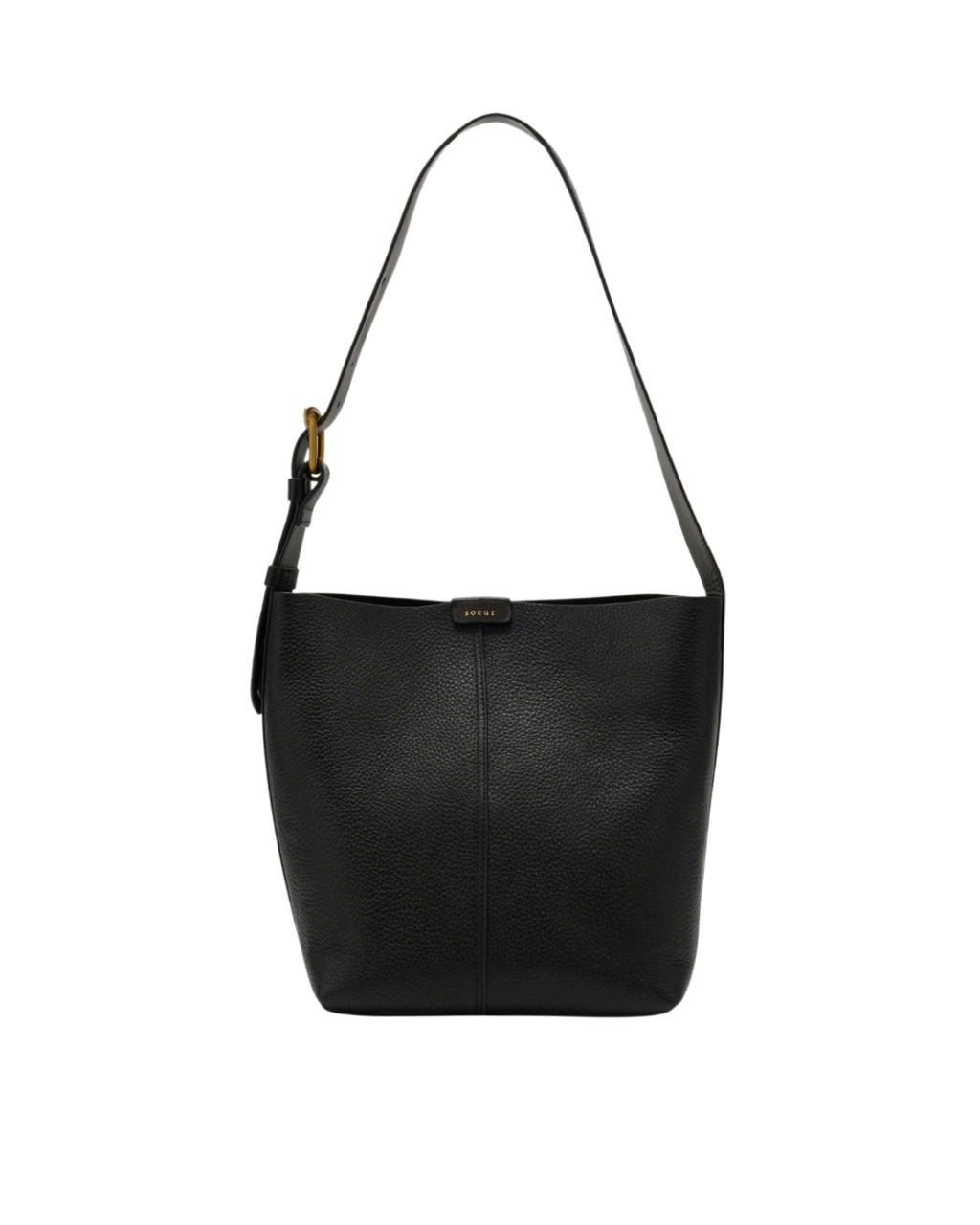Sac Saudade Mini noir en cuir grainé – Soeur