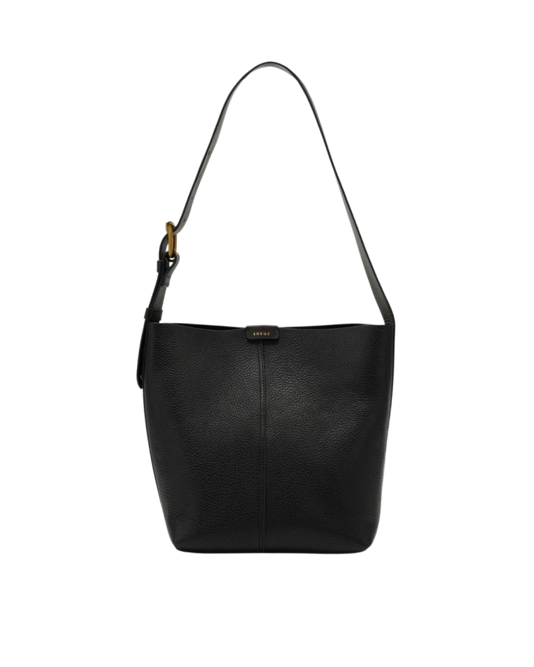 Sac Saudade Mini noir en cuir grainé – Soeur